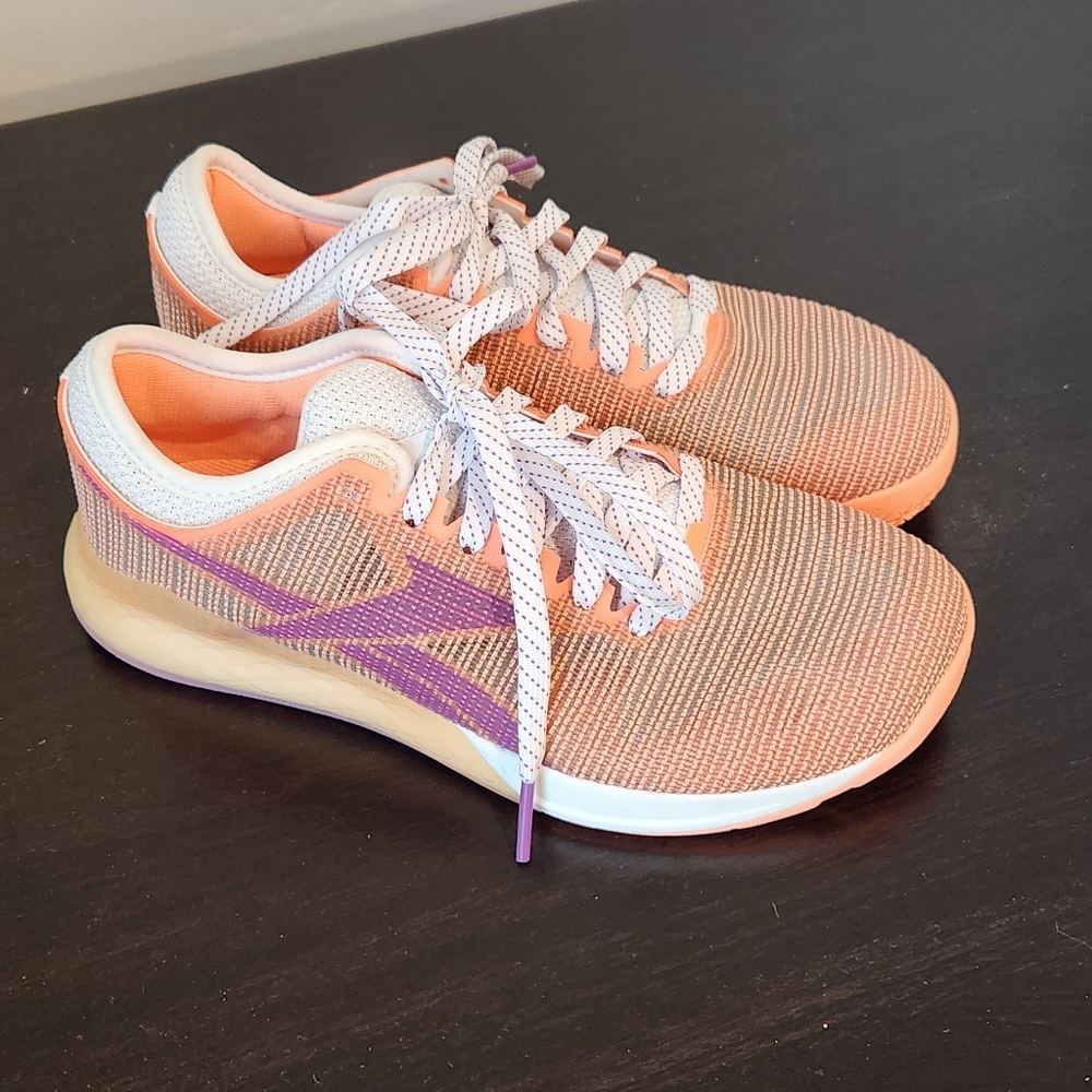 Orange and Purple Athletic Sneakers